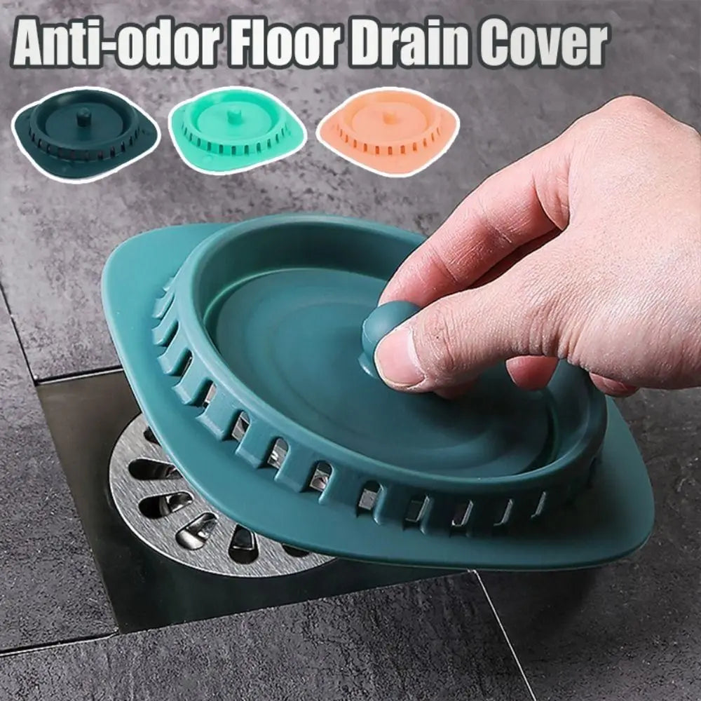 Durable Silicone Floor Drain Cover Anti-odor Strainer Sewer Anti-Clogging Press Type Bathroom Accessories Oasis Select