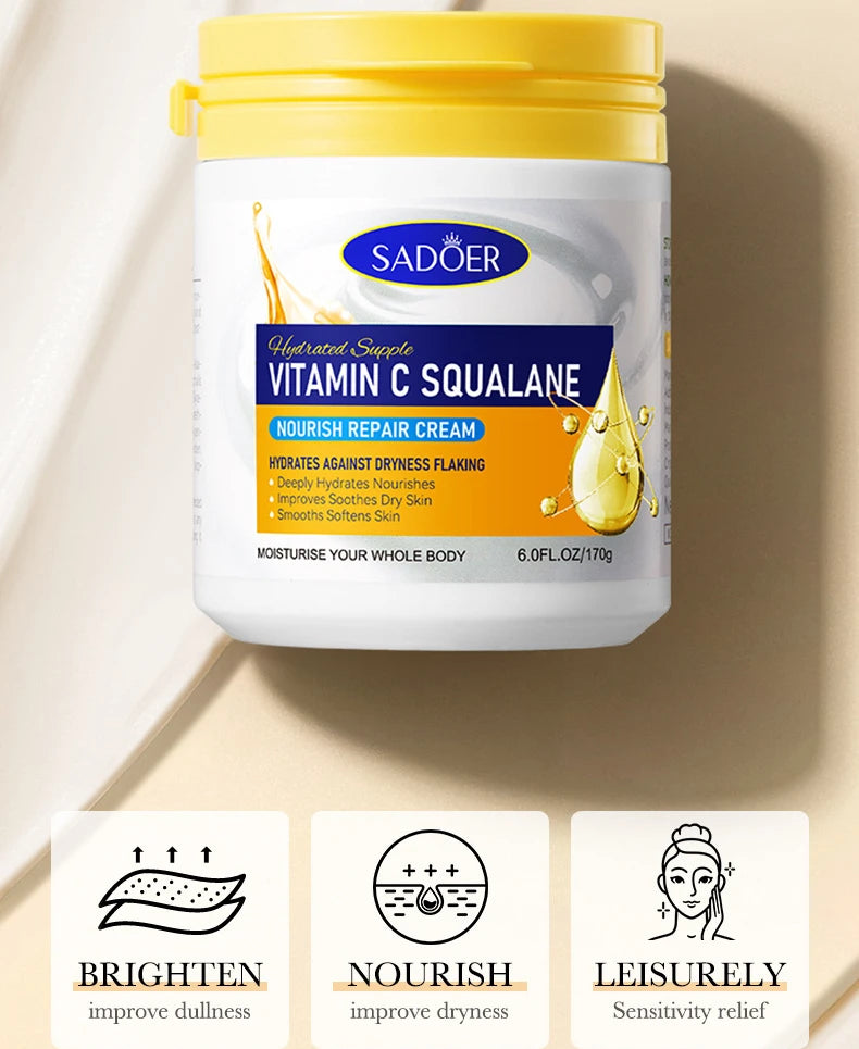 170g Vitamin C Squalane Nourishing Cream Moisturizing and Rejuvenating Facial Cream for Women‘s Face Beauty Oasis Select