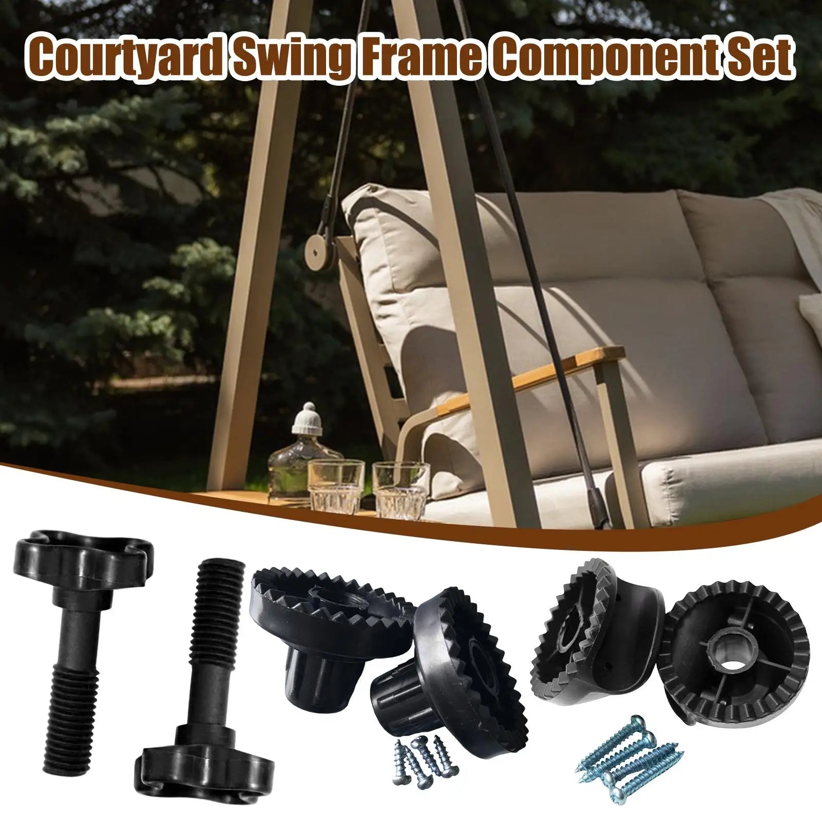 Pavilion Swing Canopy Frame Parts Kit Outdoor Swing Hanging Chair Canopy Frame Assembly Wear-Resistant Canopy Fittings Oasis Select
