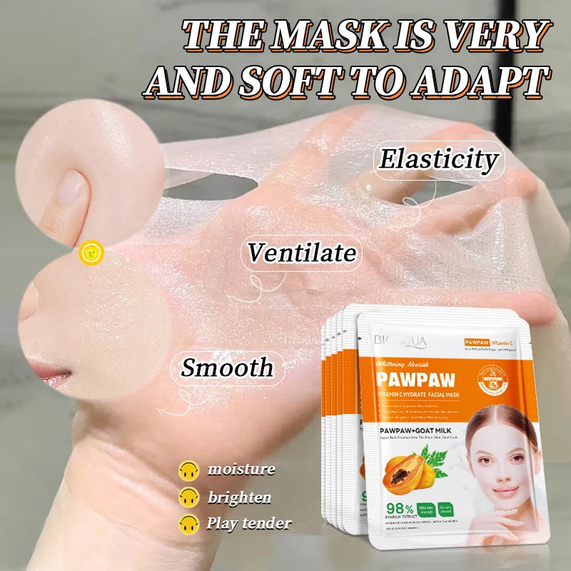 BIOAOUA Papaya Vitamin C Brightening Face Mask 25g
