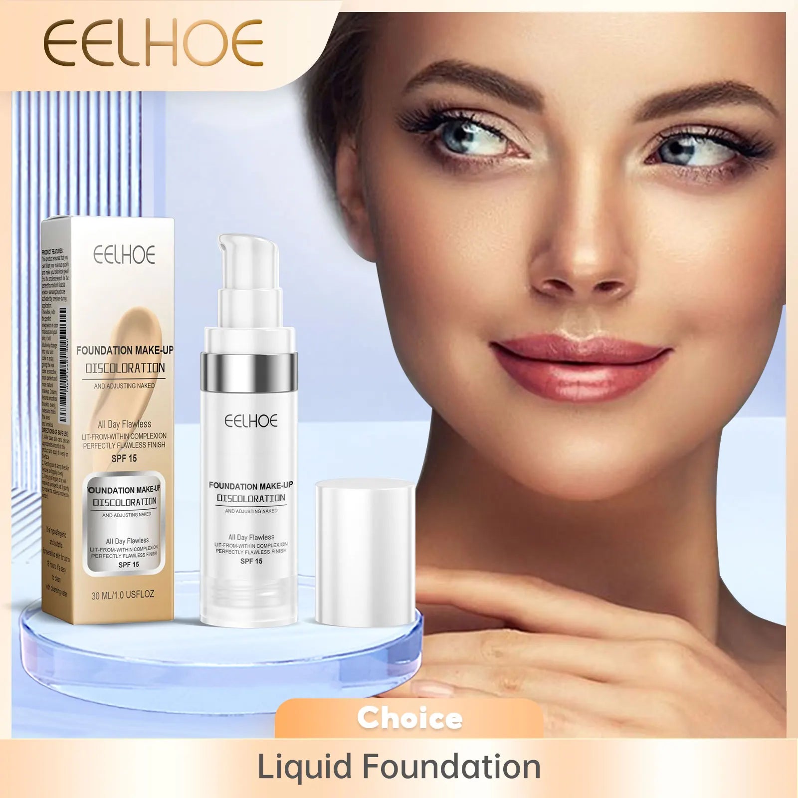 EELOHE Liquid Foundation Brighten Even Skin moisturizer Hydrating Lasting Oil-Control Dry To Oily Skin Care Face Concealer Cream Oasis Select