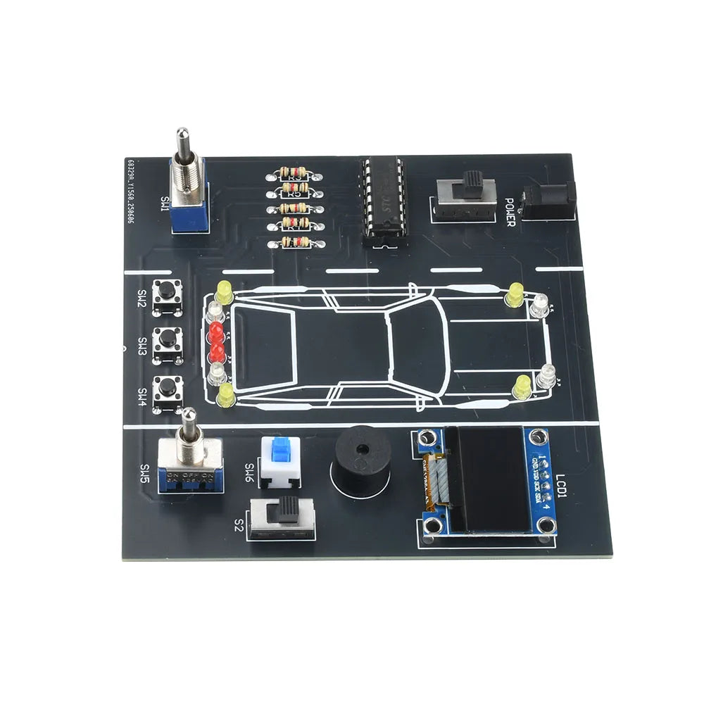 DC5V DIY Car Driving Simulation Soldering Practice Kit Electronic Project Car Driver Simulator Solder Project for Students Learn Oasis Select