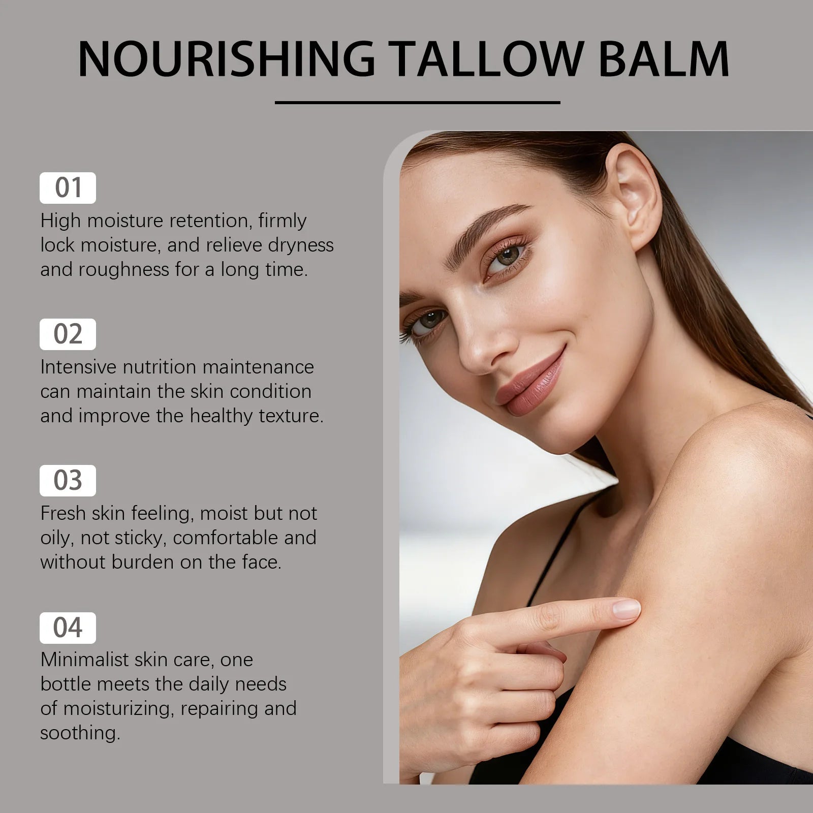 Nourishing Tallow Balm with Honey Repair Skin Barrier Moisturizing Balm for Dry Skin Reduce Redness Moisturizing Face Cream 50g Oasis Select