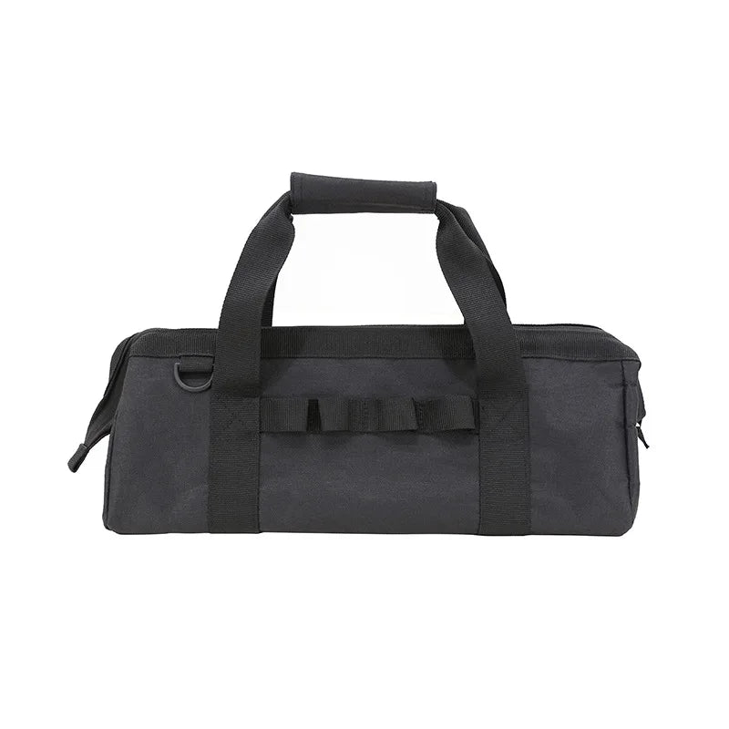 Multifunctional Outdoor Camping Tool Bag Large Capacity Wide Mouth Storage Tool Bag Water Resistant Gear Bag Oasis Select Black