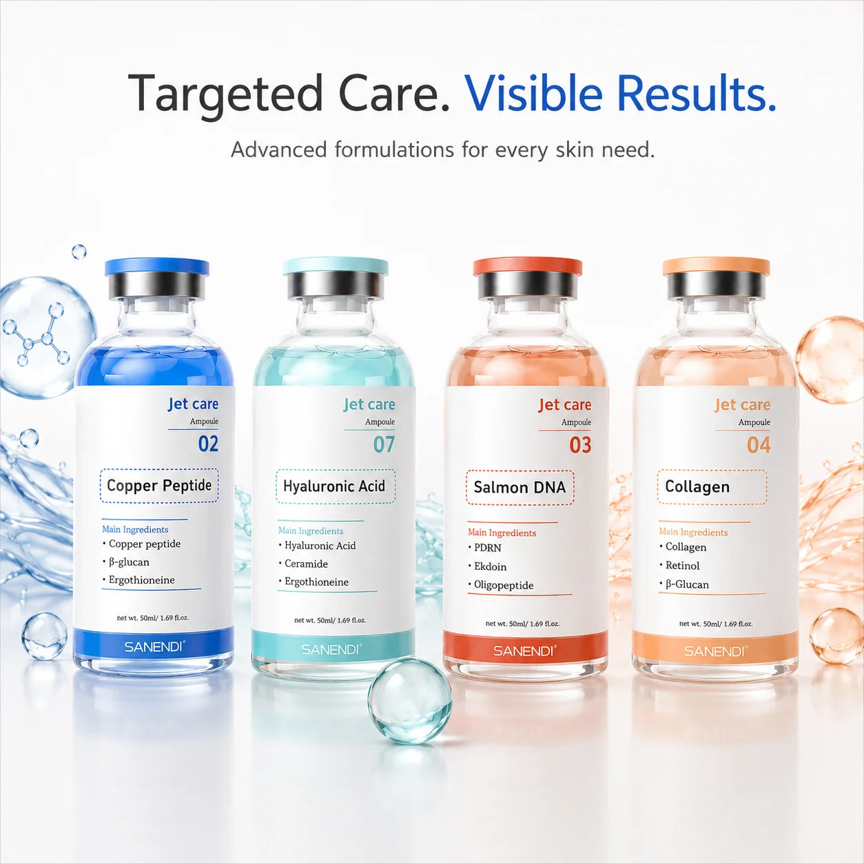SANENDI Salmon DNA Serum – Hyaluronic Acid & Peptide Essence Face Serum Essence Oasis Select