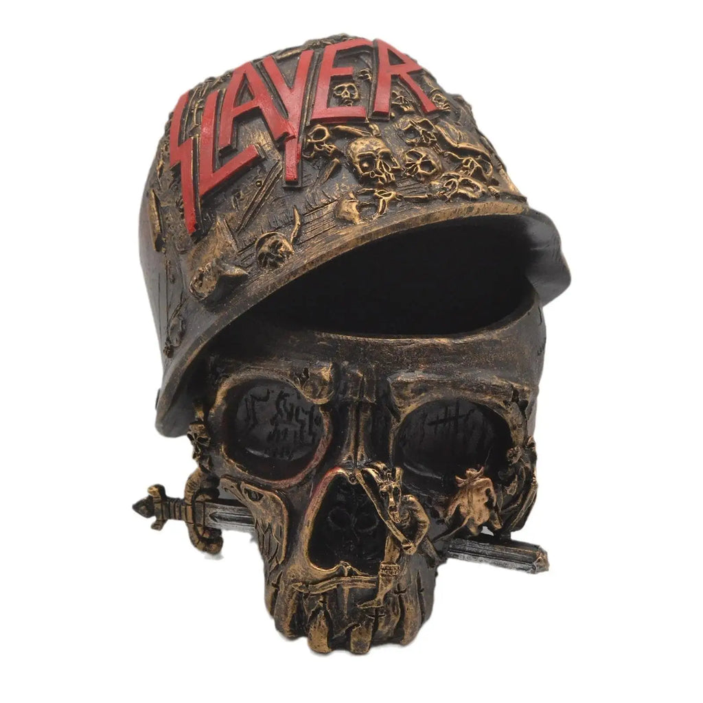 Creative Resin Skull Statue Storage Boxes Desktop Handicrafts Figurine Decorative Storage Box Helmet Funny Home Decoration Gifts Oasis Select