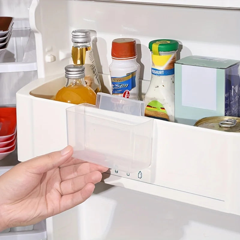 Refrigerator Storage Container With Clip Clear Plastic Fridge Organizer For Cheese Slices Condiment Packets Pantry Holders Oasis Select