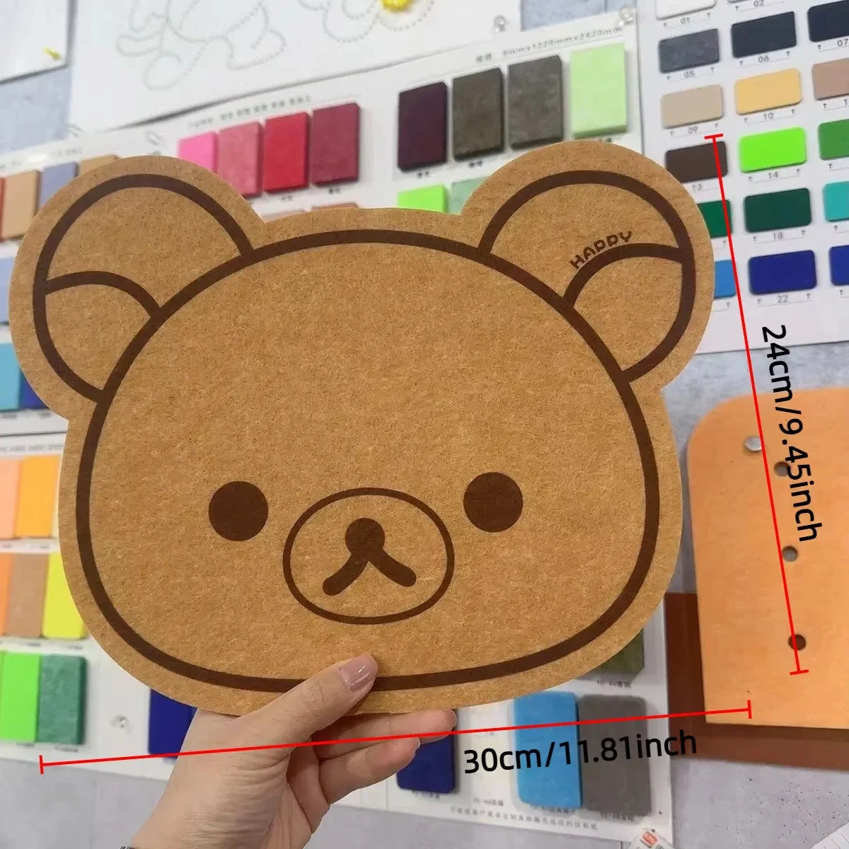Cartoon Felt Board Home Decor Wall Decor Panel Felt Posters on The Wall Bear Wall Sticker Rilakkumas Children's Room Decorating Oasis Select