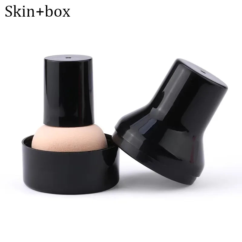 1/2pcs Color Mushroom Head Cosmetic Puff With Protective Cap Loose Powder Foundation Puff Air Cushion Sponge Makeup Egg Makeup Oasis Select 1pcs Skin with box