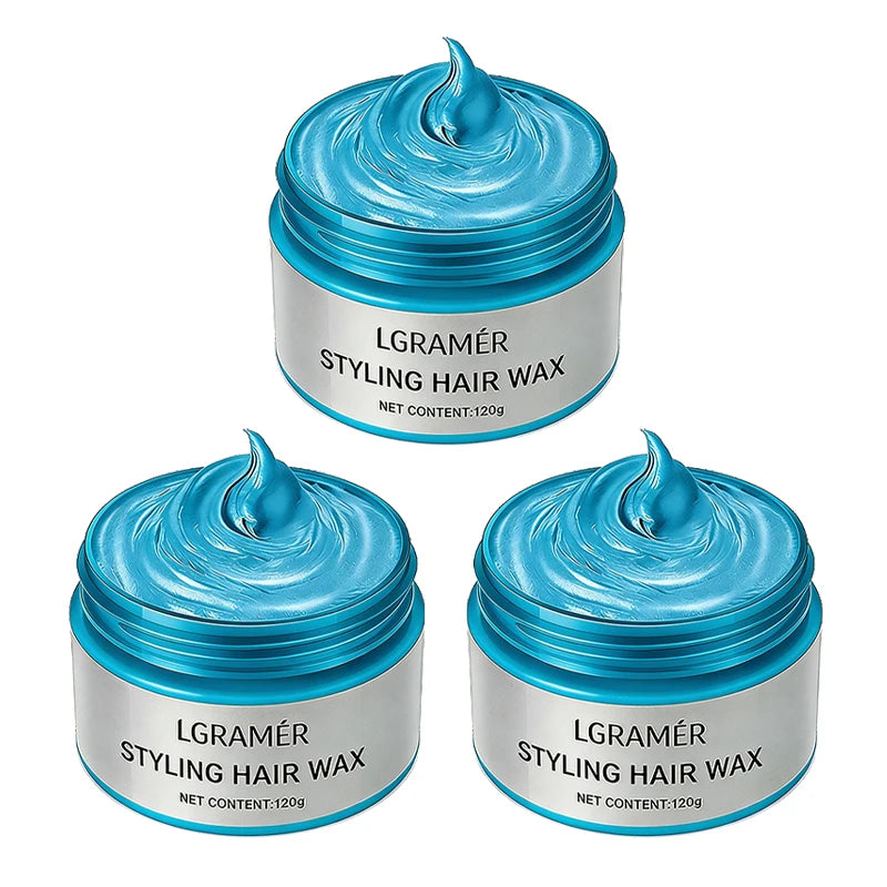 Temporary Hair Color Wax – 9 Shades | Silver Gray, Wine Red & More