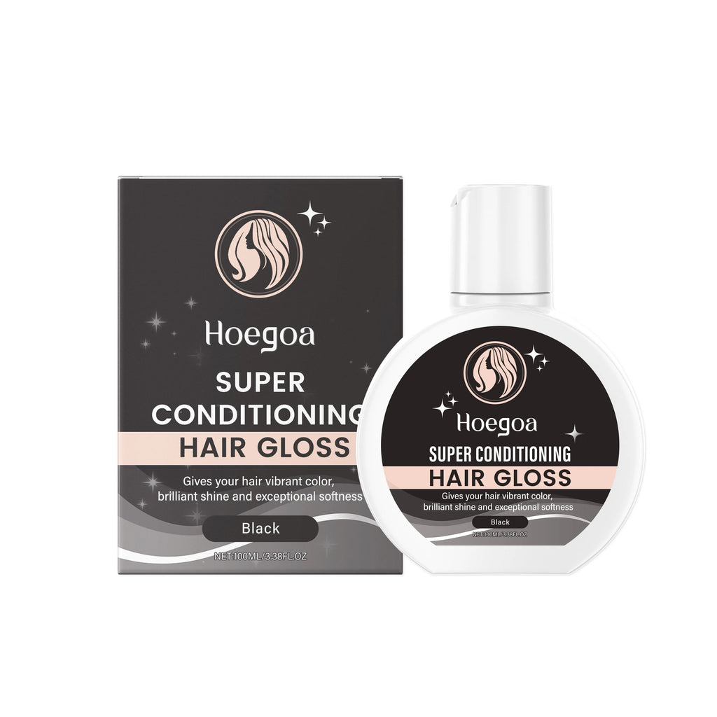 Hoegoa Anti-Frizz Hair Brightening Conditioner Enhances Hair Color Increases Hair Elasticity Shine Deep Nourishing Conditioner Oasis Select Black
