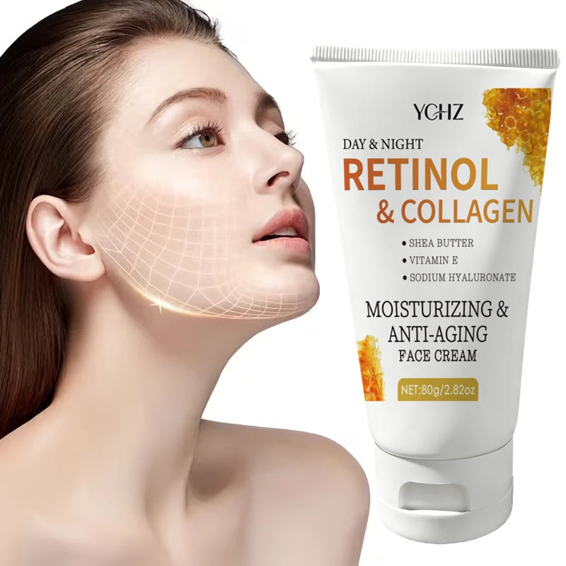 Retinol Night Cream with Collagen & Hyaluronic Acid – Face & Neck