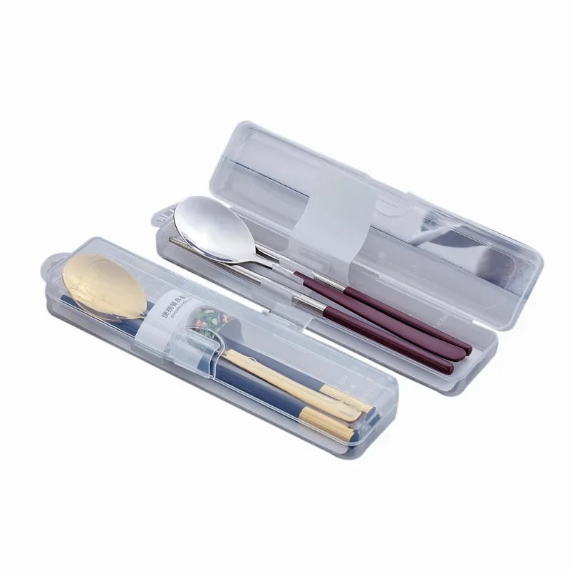 304 stainless steel portable tableware set chopsticks spoon outdoor Korean single tableware Oasis Select