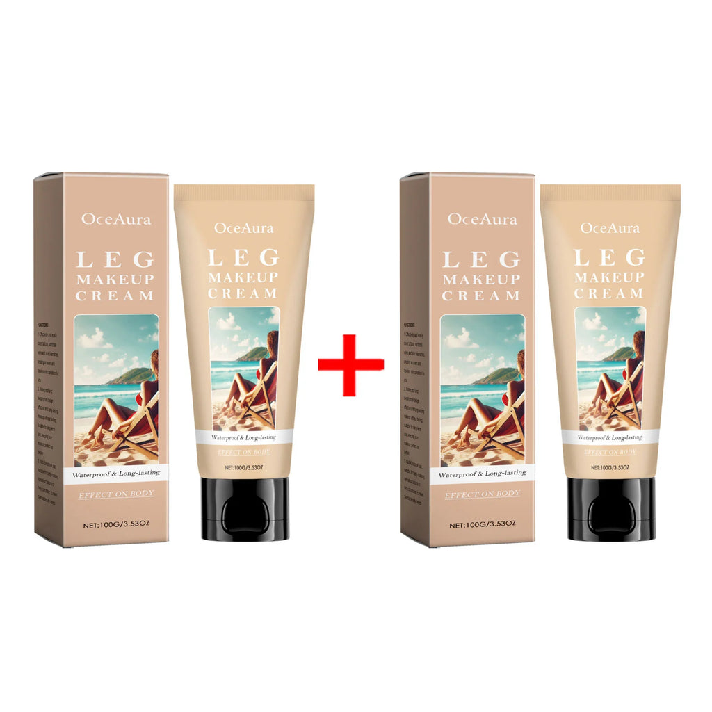 Leg Makeup Cream Concealer Long Lasting Waterproof Anti Transfer Even Skin Tone Glow Enhancer Wheat Tan Brown Foundation Lotion Oasis Select 2pcs Ivory White