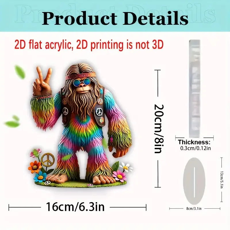 2D Colorful Animal Acrylic Ornaments Colorful Cat Figurine Decoration Kitten Standing Miniature Desktop Decoration For Home Oasis Select B08
