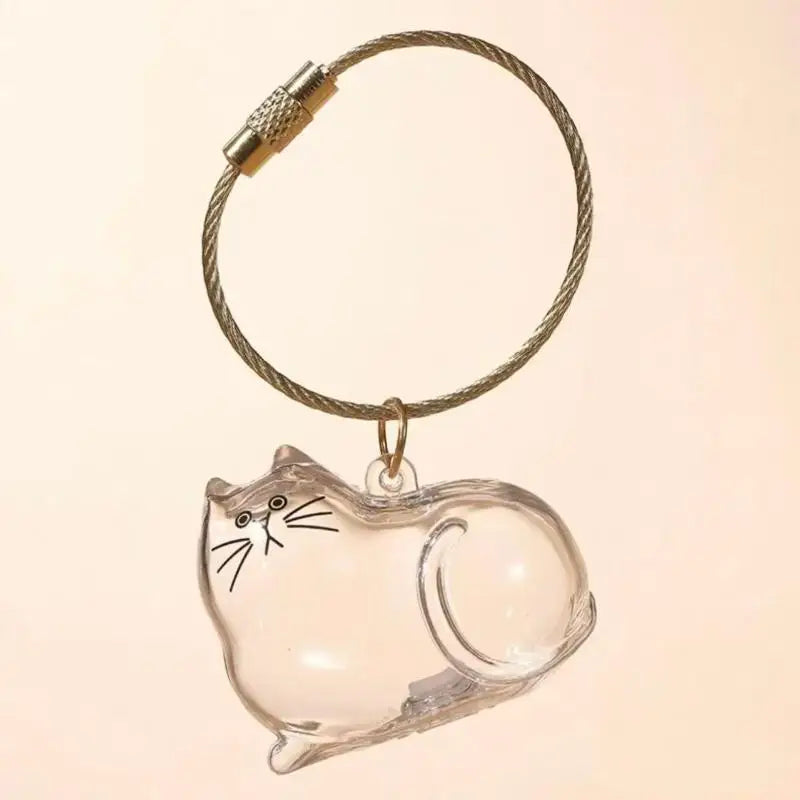 Cat Keychain Pendant Backpack Cat Hair Storage Box Hanging Cat Bag Hanging Pet Hair Grooming Souvenirs Oasis Select A1