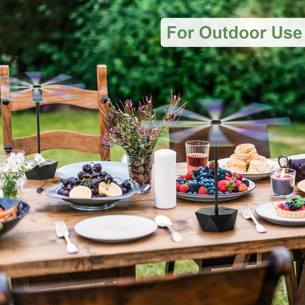 Fly Fans for Table, Soundless Fly Repellent Fan with Soft Blades and Hanging Hook, Handy for Outdoor Use Restaurant BBQ Picnic Oasis Select