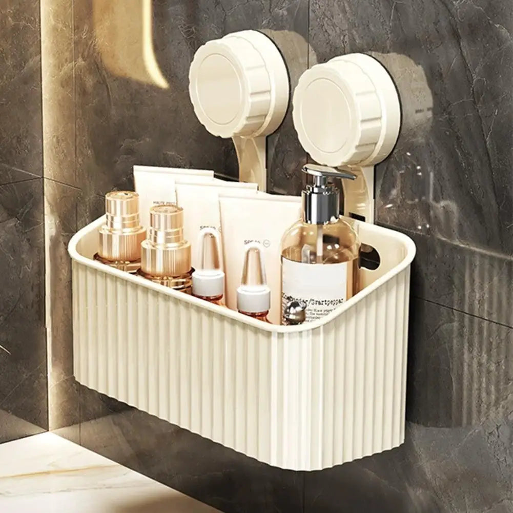 Shower Suction Cup Shelf Basket Punch-free Storage Holder Installation Bathroom Organizer Storage Rotating to Suck Remove Oasis Select D