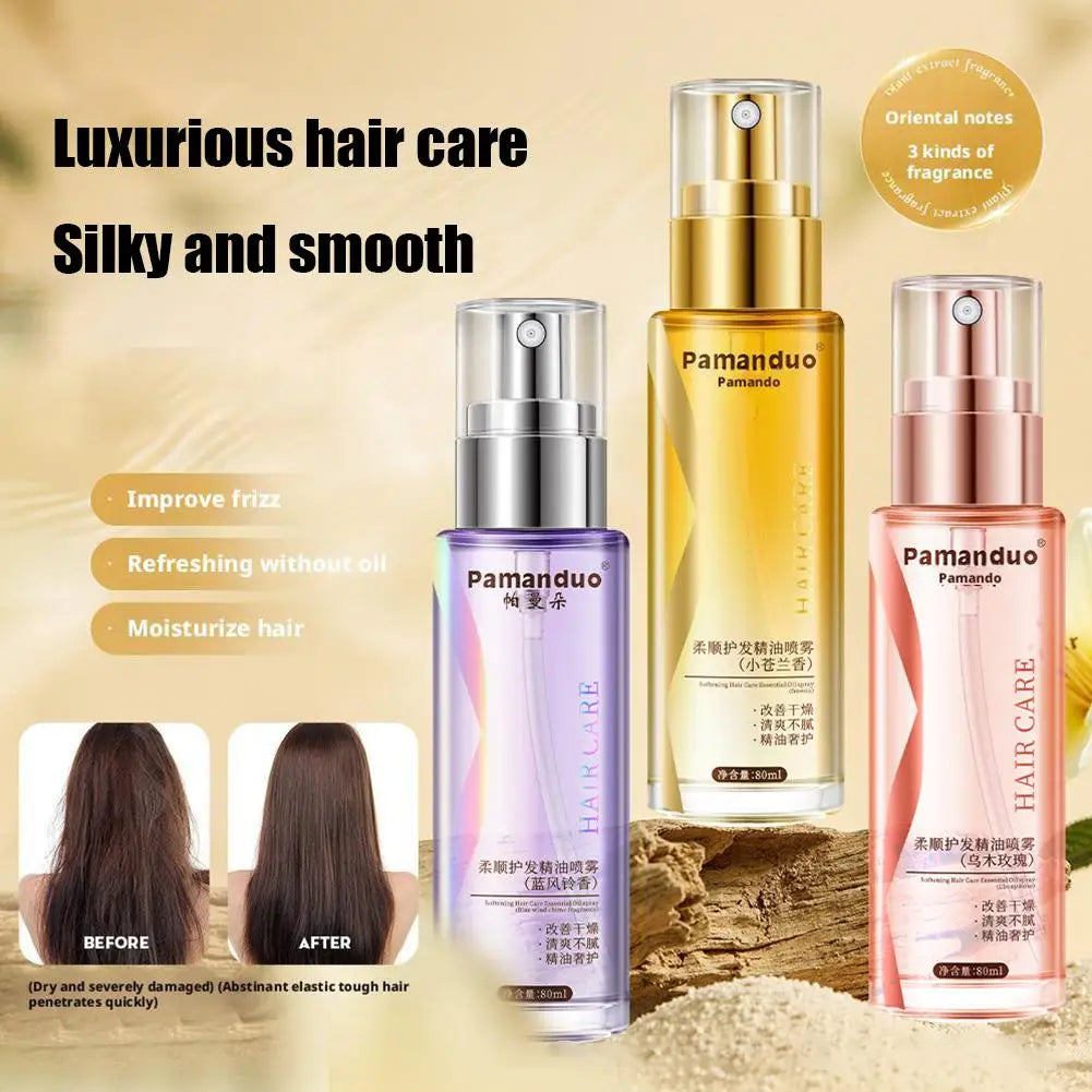 BIOAOUA Fragrance Hair Serum Spray – Nourishing & Smoothing 80ml Hair Fragrance Serum Oasis Select