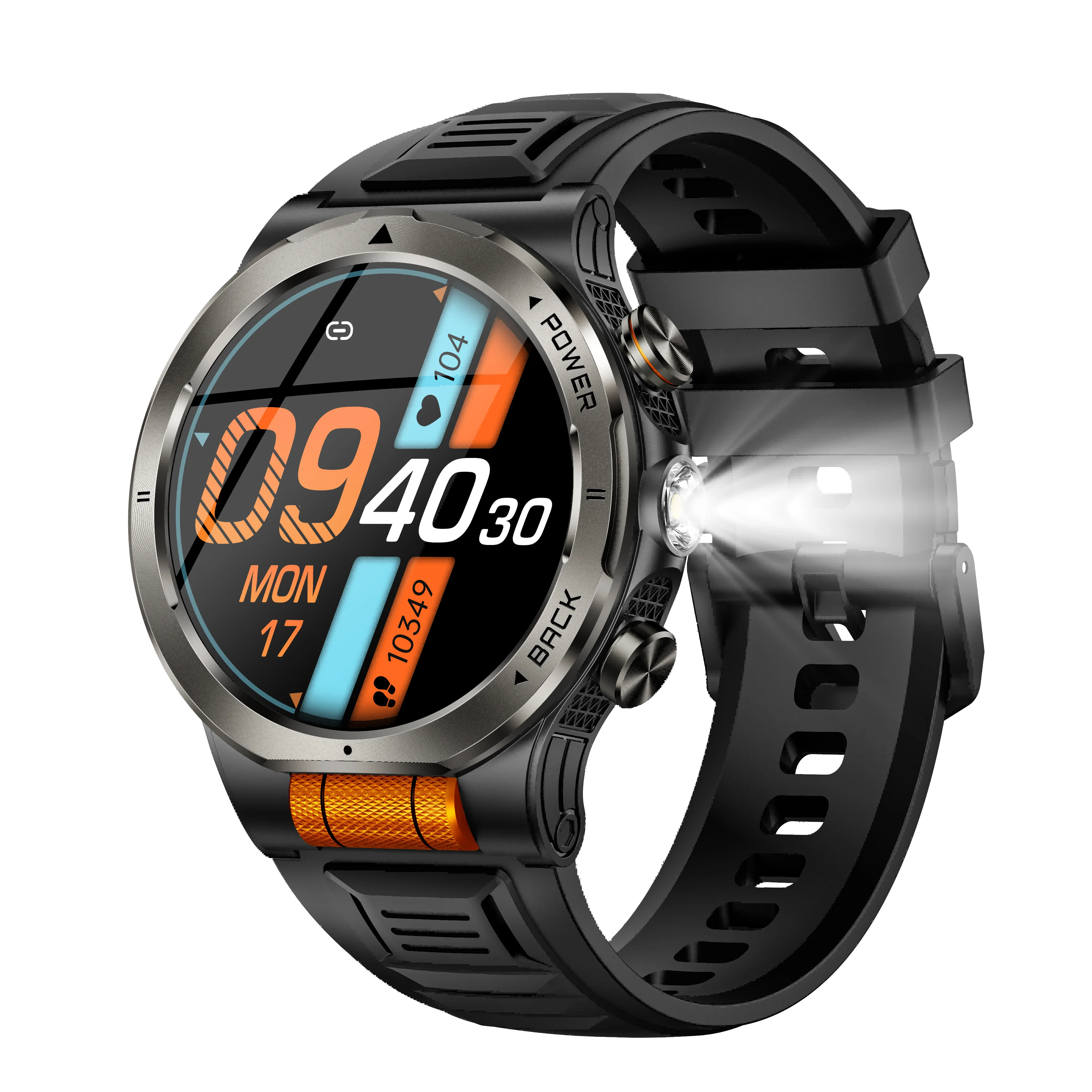 MINGCC 1.43" AMOLED Smart Watch 1100mAh Flashlight Compass