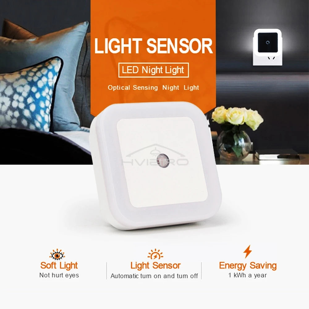 Motion Sensor LED Night Light – Plug-In Smart Wall Lamp