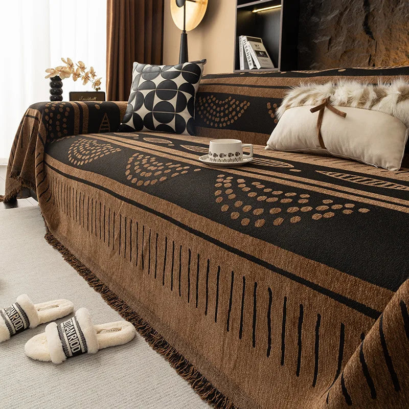 All-season Universal Light Luxury Sofa Towel Chenier High-end Non-slip Sofa Cover One Piece Full Coverage Home Textiles Oasis Select