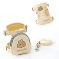 Cute Pet Backpack Leash Set with Cartoon Design for Dogs and Cats Stylish Walking Accessory Convenient Anti Detachment Oasis Select Beige M