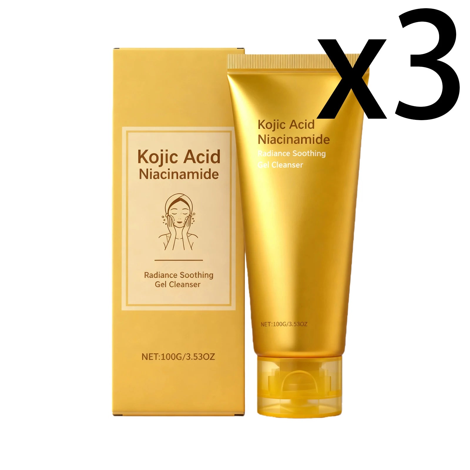 Allantoin Exfoliating Facial Cleanser Clean Facial Dirt Oil Control Unclog Pores Brighten Skin Refreshing Cleansing Facial Gel Oasis Select 3x100g