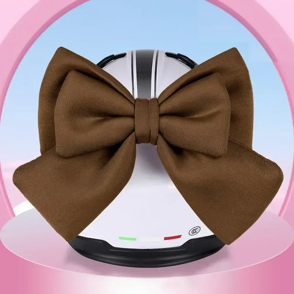 Motorcycle Helmet Butterfly Knot Full Face Off Road Helmet Decor Bow Styling Women Cycling Electric Bike Motorcycle Accessories Oasis Select Coffee Color