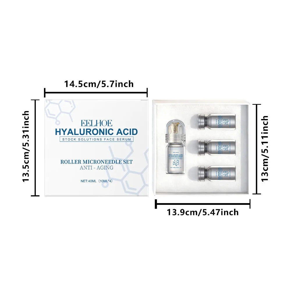 Niacinamide Hyaluronic Acid 0.25mm Roller Serum Kit | Eelhoe Face Serum Kit Oasis Select
