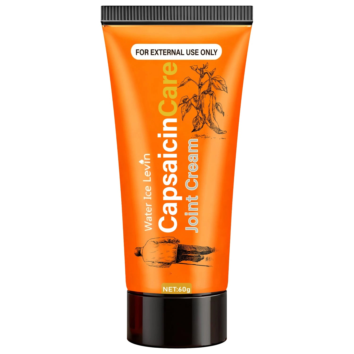 Capsaicin Care Joint Cream for Targeted Relief & Moisturizing with Glucosamine & Vitamin C. Oasis Select black 60g