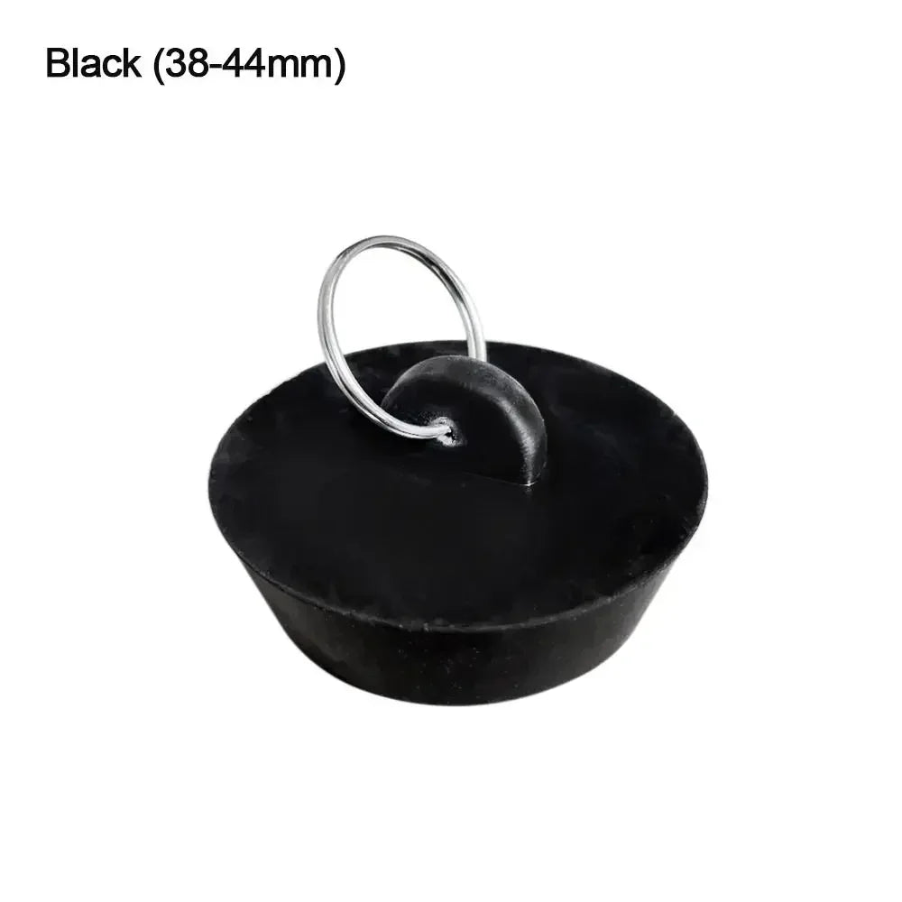 3PCS Bath Tub Sink Water Floor Drain Plug Replacement Fittings Durable Rubber Drain Stopper Oasis Select black-38-44mm