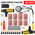 Car Tire Repair Kit Puncture Plug Tools Tyre Puncture Emergency for Universal Tire Strips Stiring Glue Repair Tool Kit Oasis Select CASE-83PCS-Tool Kit