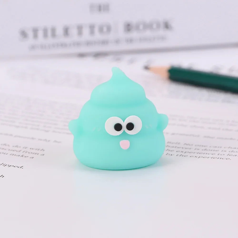 1pcs Creative Mini Cute Poop Pencil Sharpener for Elementary School Students Convenient Pencil Sharpener Children's Reward Gift Oasis Select Blue