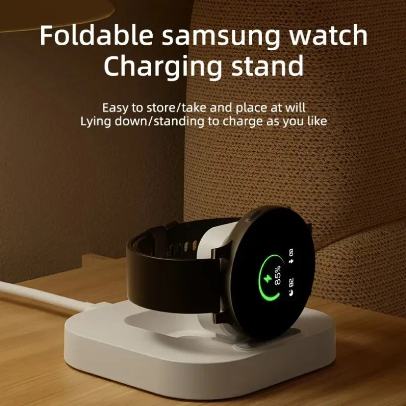 Classic Type C Fast Charging Dock Foldable Watch Wireless Charger Stand For Samsung Galaxy Watch 6 5 4 3 Pro 45/40/44mm Active Oasis Select