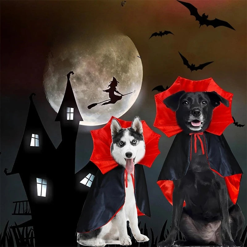 Cute Halloween Pet Costumes Cosplay Vampire Cloak For Small Dog Cat Kitten Puppy Dress Kawaii Pet Clothes Cat Accessoties Gift Oasis Select