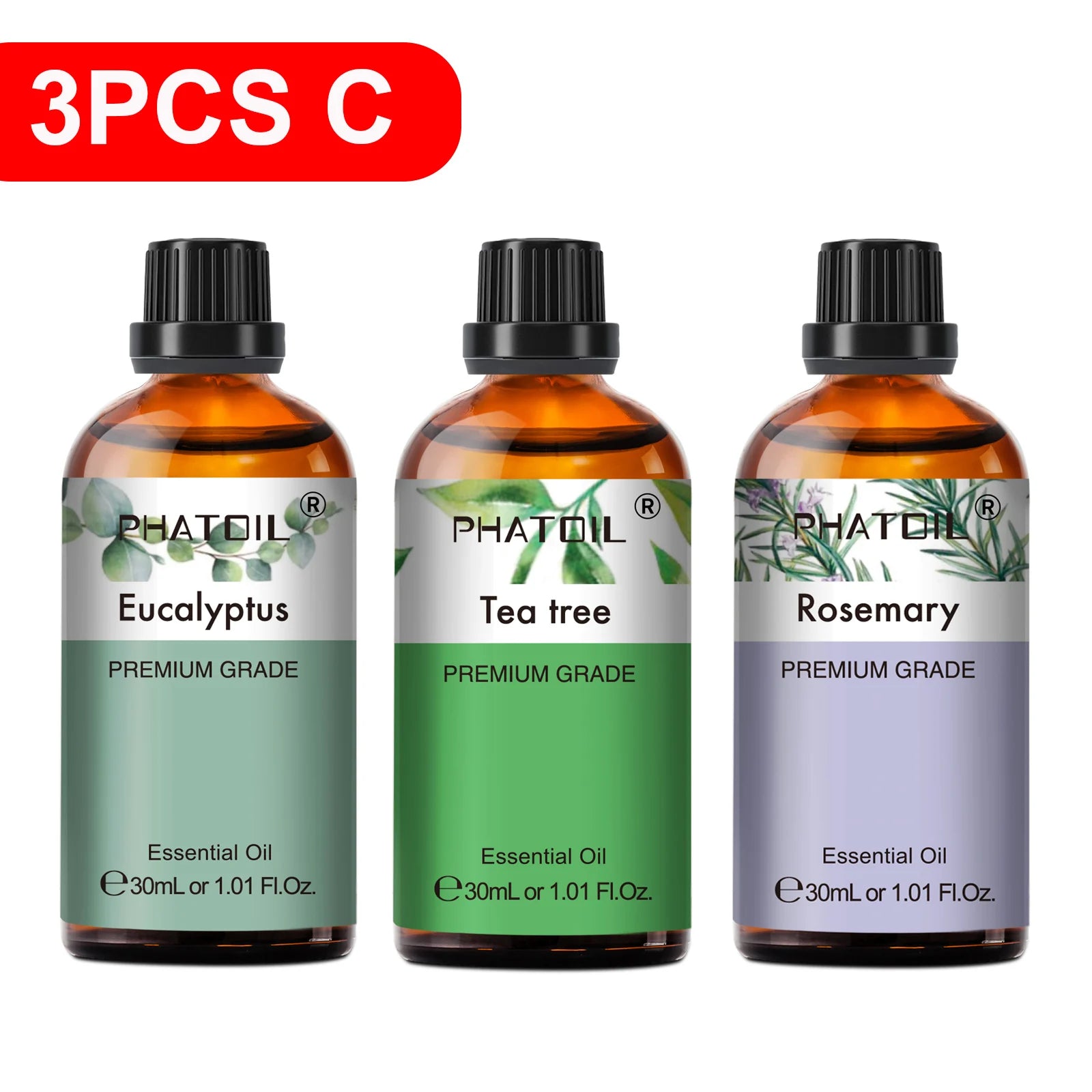 PHATOIL Pure Essential Oils 30ml | Aromatherapy Diffuser Set