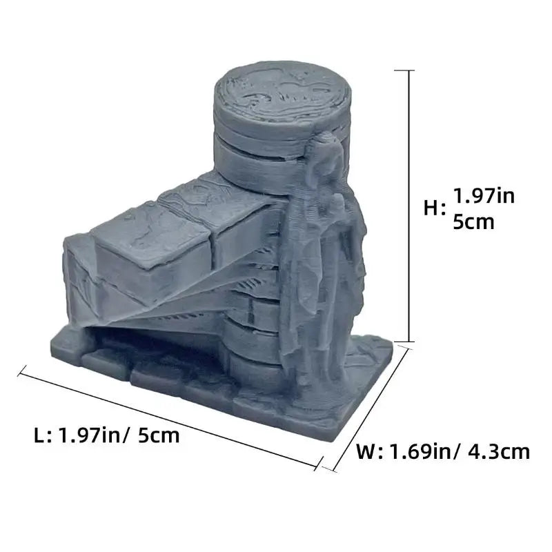3D Printed Tomb Staircase Terrain for D&D Wargaming Miniatures