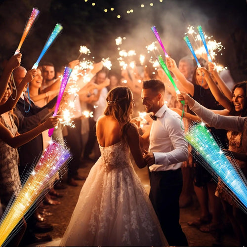 120PCS LED Glow Sticks Night Lighting Fiber Optic Birthdays Weddings Dark Parties Concerts Christmas Halloween Lighting Props Oasis Select