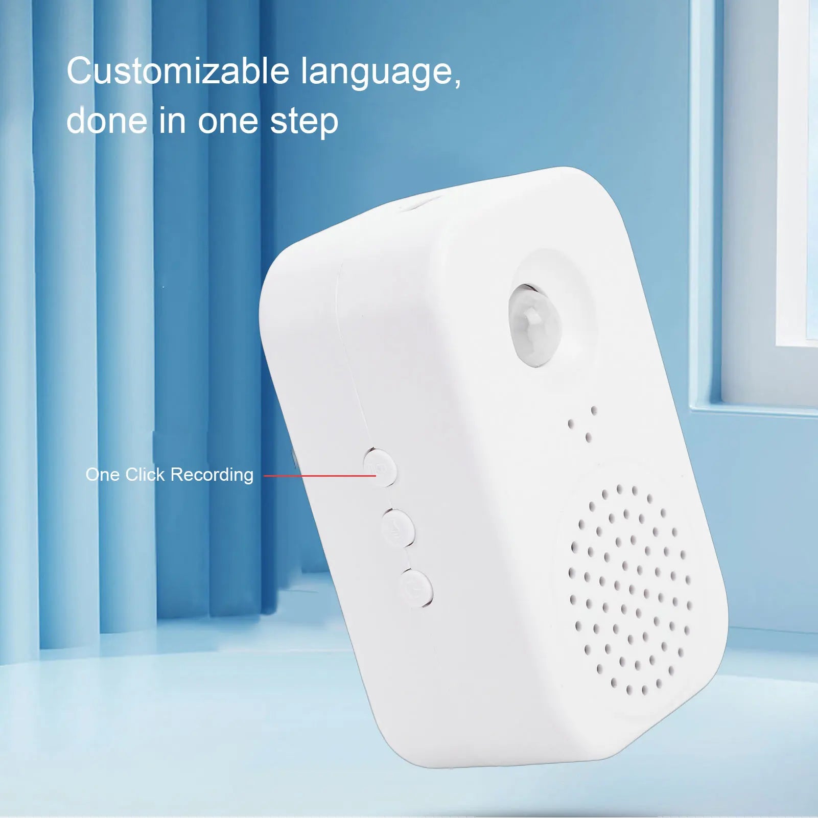 PIR Motion Sensor Activated Voice Reminder Small Doorbell Special Sound Effect for Shop Store Supermarket Oasis Select