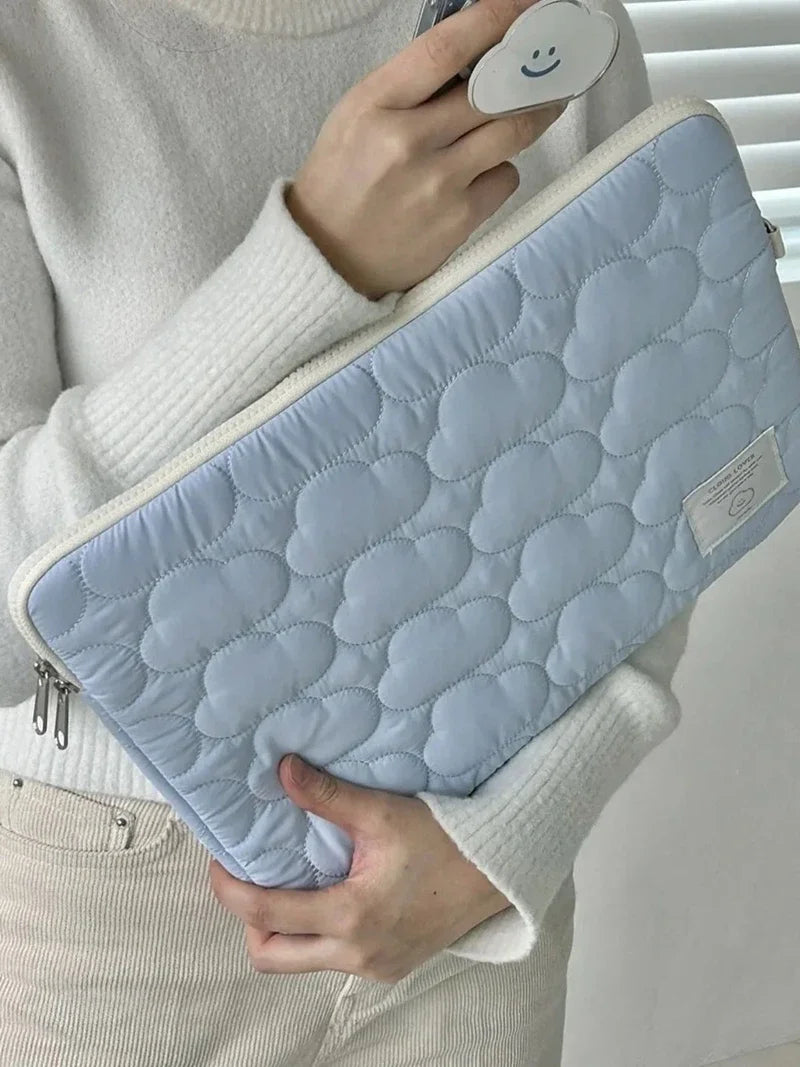 New Cloud Laptop Sleeve Ipad Bag Cotton Large Capacity Storage Embroidery 11/13/14 /15 15.6 16 Inch Notebook Pouch Oasis Select