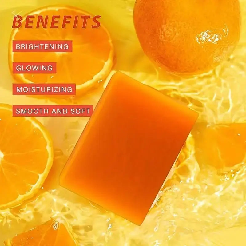 4pcs lemon soap koji acid handmade soap turmeric soap bath soap, used for bathing and washing face, unisex Oasis Select