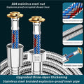 Soft Stainless Steel Braided Inner Tube 1.5/2/3M Flexible Shower Hose Long Bathroom Shower Pipe Extension Bathroom Accessories Oasis Select Silver 1.5M