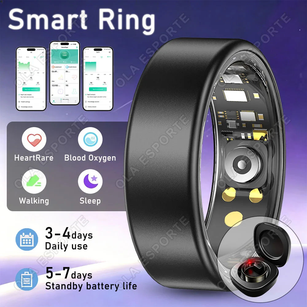 Ola Esporte Smart Ring – Heart Rate, SpO₂ & Sleep Tracker