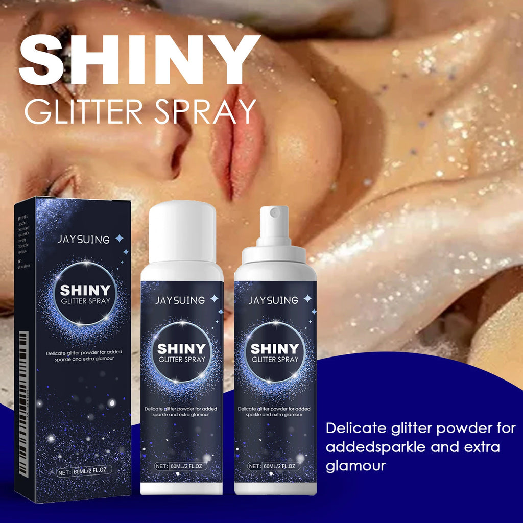 Highlighter Powder Spray Diamond Quick-Drying Waterproof Longlasting Brightening Face Hair Clothes High Gloss Body Glitter Spray Oasis Select