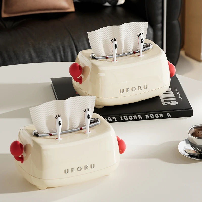 Tissue box, cartoon design featuring Mr Crab, an adorable tissue storage box suitable for the living room, bedroom, and bathroom Oasis Select