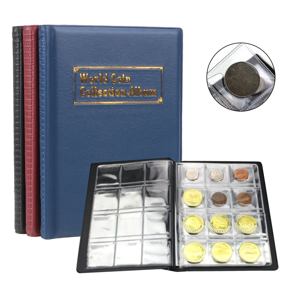 120 pieces Coins Album Multi-kinetic PVC Banknotes Coin Collection Book For Collectors Badge Collect Accessories Oasis Select