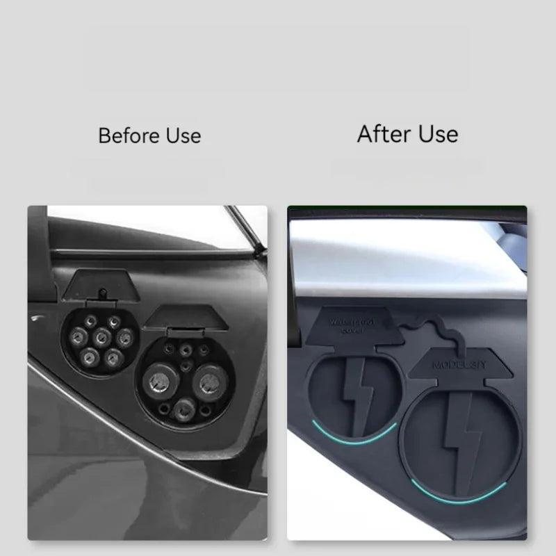 For Tesla Model 3 2017 - 2020 Model Y Silicone Car Charging Port Waterproof Cover Charger Hole Protector Dust Cover Cap CCS EU Oasis Select