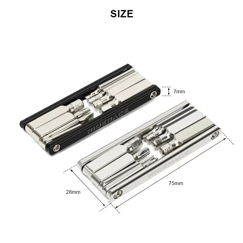 RIDERACE 8 in 1 Function Bike Tool Portable CR-V Steel Hex Spoke Wrench Motorcycle Cycle Screwdriver Multi Bicycle Repair Tool Oasis Select