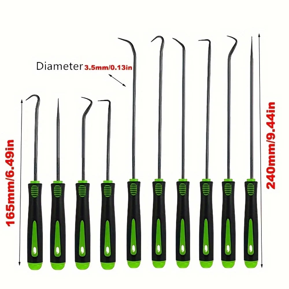10Pcs Precision Pick and Hook Set, Car Auto Oil Seal/O-Ring Seal Gasket Pick Mini Precision Hooks Professional Puller Remover Oasis Select